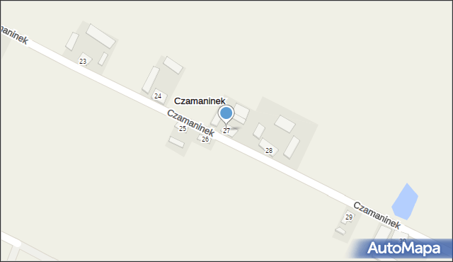 Czamaninek, Czamaninek, 27, mapa Czamaninek