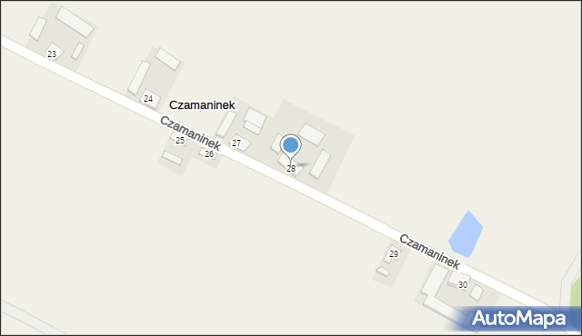 Czamaninek, Czamaninek, 28, mapa Czamaninek