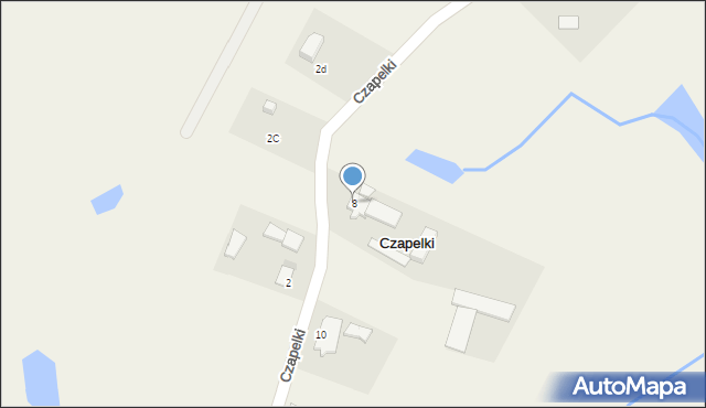 Czapelki, Czapelki, 8, mapa Czapelki