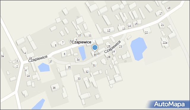 Czapiewice, Czapiewice, 30, mapa Czapiewice