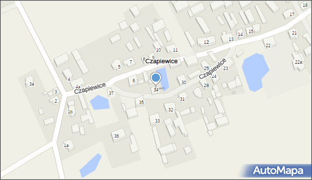 Czapiewice, Czapiewice, 34, mapa Czapiewice