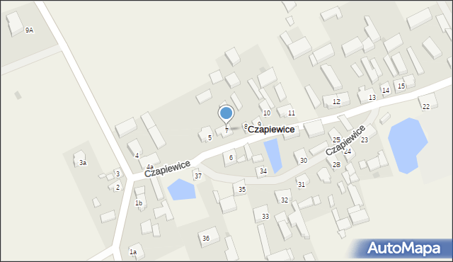 Czapiewice, Czapiewice, 7, mapa Czapiewice