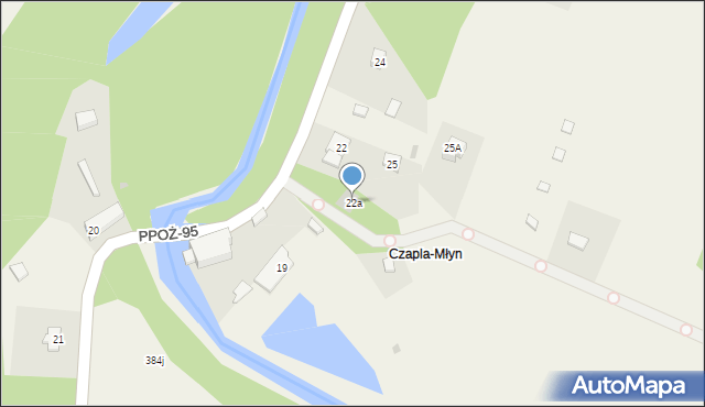 Czapla, Czapla, 22a, mapa Czapla