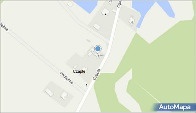 Czaple, Czaple, 3, mapa Czaple