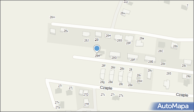 Czaple, Czaple, 29H, mapa Czaple
