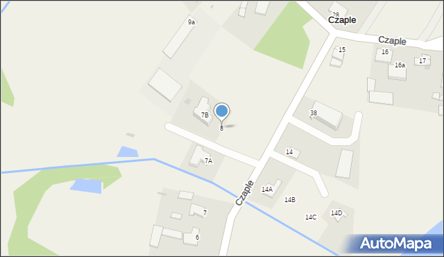Czaple, Czaple, 8, mapa Czaple