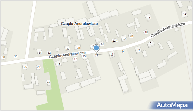 Czaple-Andrelewicze, Czaple-Andrelewicze, 13, mapa Czaple-Andrelewicze