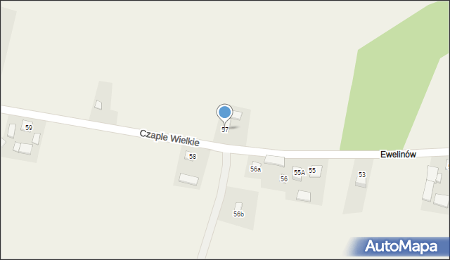 Czaple Wielkie, Czaple Wielkie, 57, mapa Czaple Wielkie