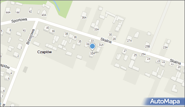 Czaplów, Czaplów, 32A, mapa Czaplów