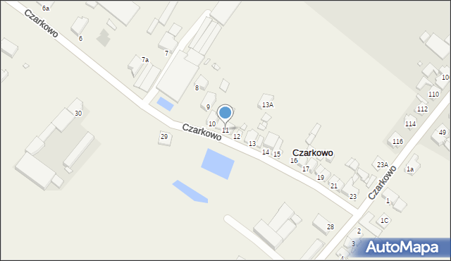 Czarkowo, Czarkowo, 11, mapa Czarkowo