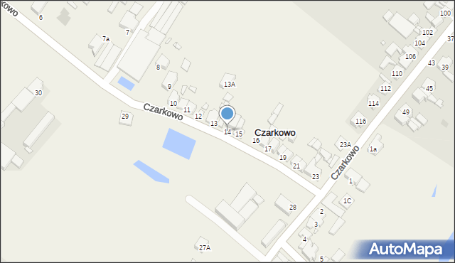 Czarkowo, Czarkowo, 14, mapa Czarkowo