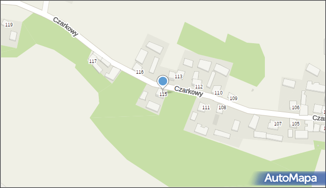 Czarkowy, Czarkowy, 115, mapa Czarkowy