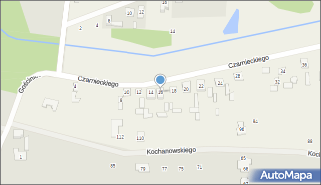 Czarna, Czarnieckiego Stefana, hetm., 16, mapa Czarna