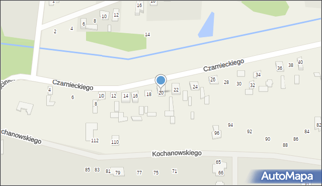 Czarna, Czarnieckiego Stefana, hetm., 20, mapa Czarna