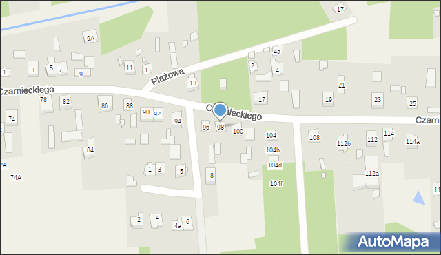 Czarna, Czarnieckiego Stefana, hetm., 98, mapa Czarna