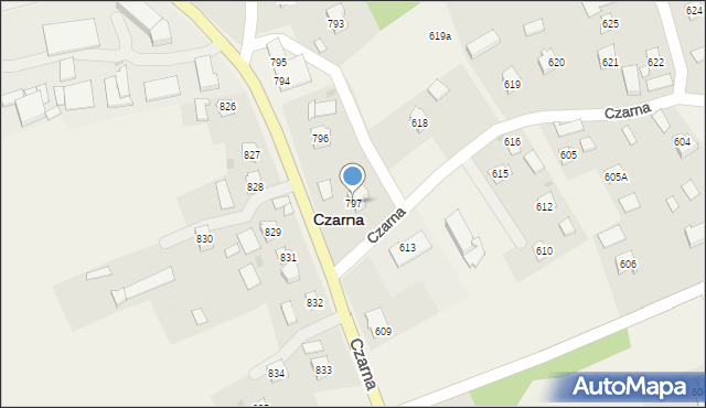 Czarna, Czarna, 797, mapa Czarna