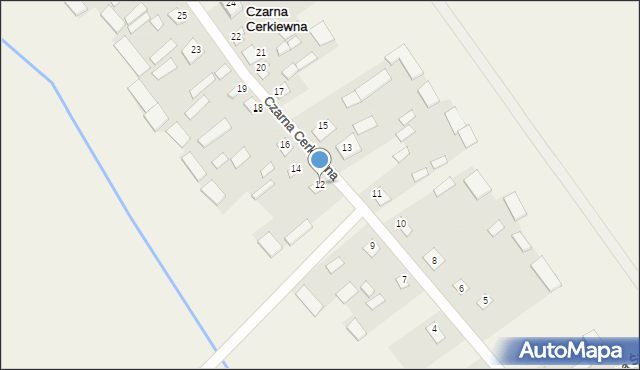 Czarna Cerkiewna, Czarna Cerkiewna, 12, mapa Czarna Cerkiewna