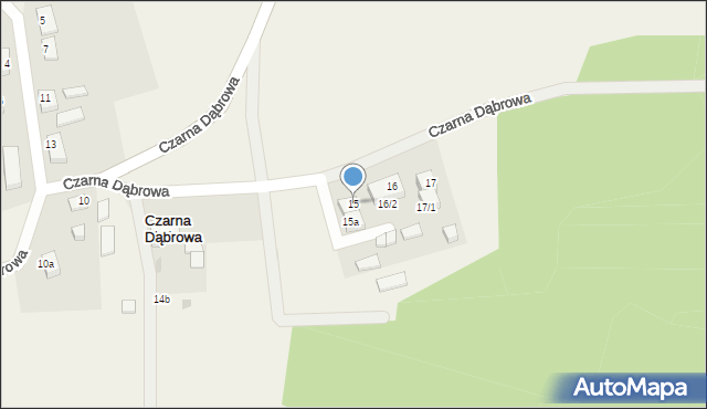 Czarna Dąbrowa, Czarna Dąbrowa, 15, mapa Czarna Dąbrowa