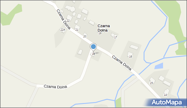 Czarna Dolna, Czarna Dolna, 18, mapa Czarna Dolna