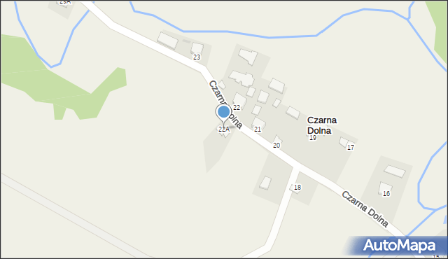 Czarna Dolna, Czarna Dolna, 22A, mapa Czarna Dolna