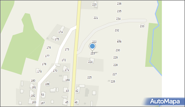 Czarna Górna, Czarna Górna, 223, mapa Czarna Górna