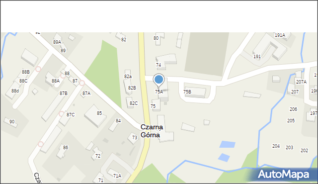 Czarna Górna, Czarna Górna, 75A, mapa Czarna Górna