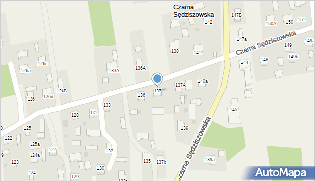 Czarna Sędziszowska, Czarna Sędziszowska, 137, mapa Czarna Sędziszowska