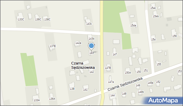 Czarna Sędziszowska, Czarna Sędziszowska, 143, mapa Czarna Sędziszowska