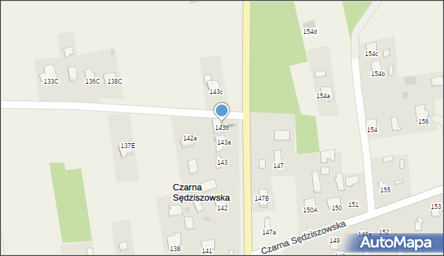 Czarna Sędziszowska, Czarna Sędziszowska, 143b, mapa Czarna Sędziszowska