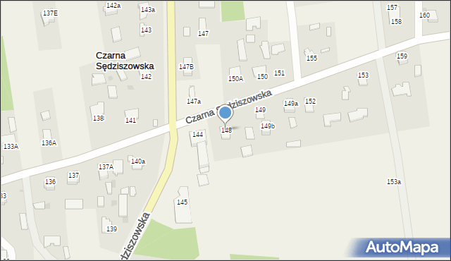 Czarna Sędziszowska, Czarna Sędziszowska, 148, mapa Czarna Sędziszowska