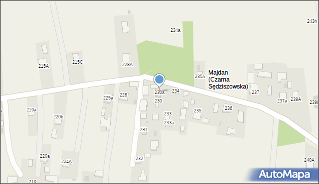 Czarna Sędziszowska, Czarna Sędziszowska, 230a, mapa Czarna Sędziszowska