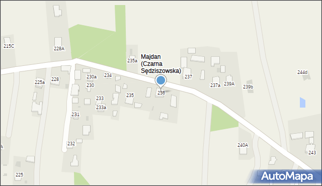 Czarna Sędziszowska, Czarna Sędziszowska, 236, mapa Czarna Sędziszowska