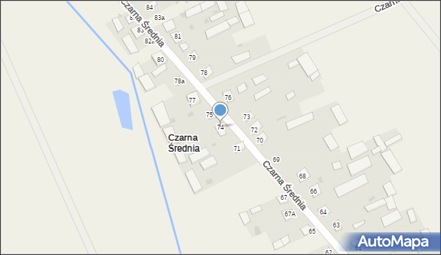 Czarna Średnia, Czarna Średnia, 74, mapa Czarna Średnia