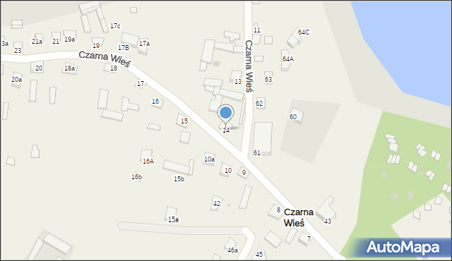 Czarna Wieś, Czarna Wieś, 14, mapa Czarna Wieś