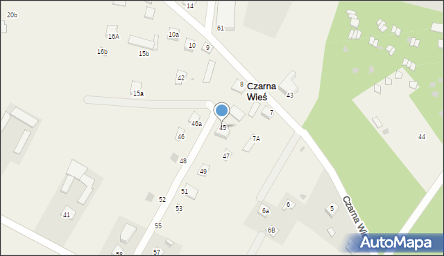 Czarna Wieś, Czarna Wieś, 45, mapa Czarna Wieś