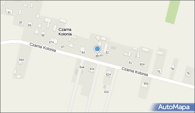 Czarna Wieś, Czarna Wieś, 83, mapa Czarna Wieś