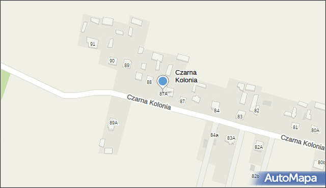 Czarna Wieś, Czarna Wieś, 87A, mapa Czarna Wieś