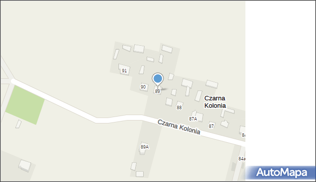 Czarna Wieś, Czarna Wieś, 89, mapa Czarna Wieś
