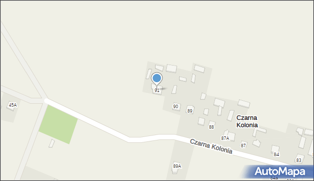 Czarna Wieś, Czarna Wieś, 91, mapa Czarna Wieś