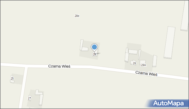 Czarna Wieś, Czarna Wieś, 28, mapa Czarna Wieś