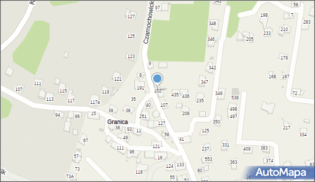 Czarnochowice, Czarnochowice, 102, mapa Czarnochowice