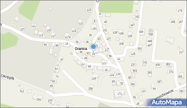 Czarnochowice, Czarnochowice, 11, mapa Czarnochowice