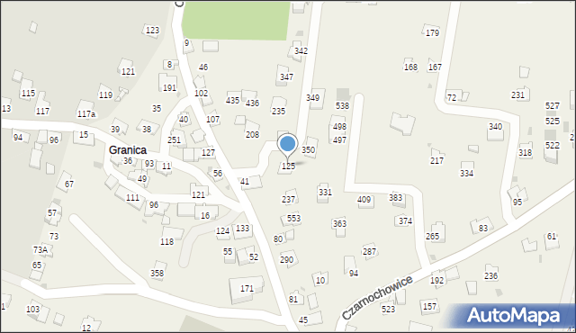 Czarnochowice, Czarnochowice, 125, mapa Czarnochowice