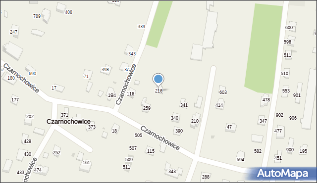 Czarnochowice, Czarnochowice, 216, mapa Czarnochowice