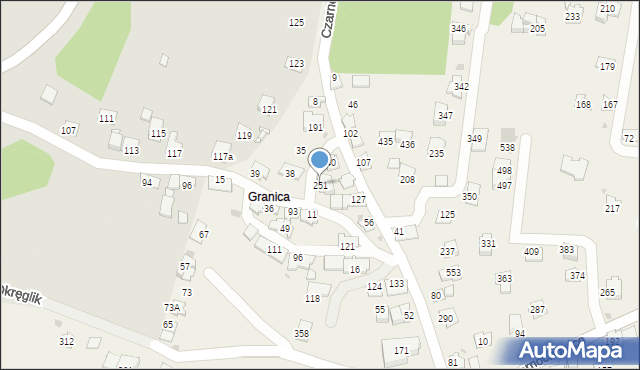 Czarnochowice, Czarnochowice, 251, mapa Czarnochowice