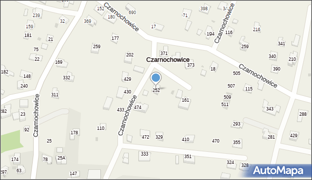 Czarnochowice, Czarnochowice, 252, mapa Czarnochowice