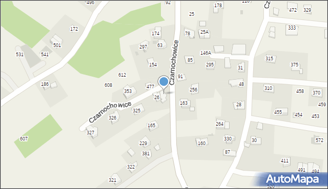 Czarnochowice, Czarnochowice, 26A, mapa Czarnochowice