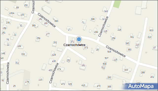 Czarnochowice, Czarnochowice, 372, mapa Czarnochowice