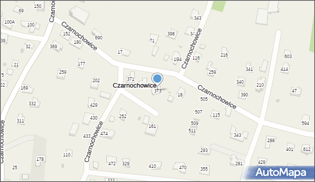 Czarnochowice, Czarnochowice, 373, mapa Czarnochowice