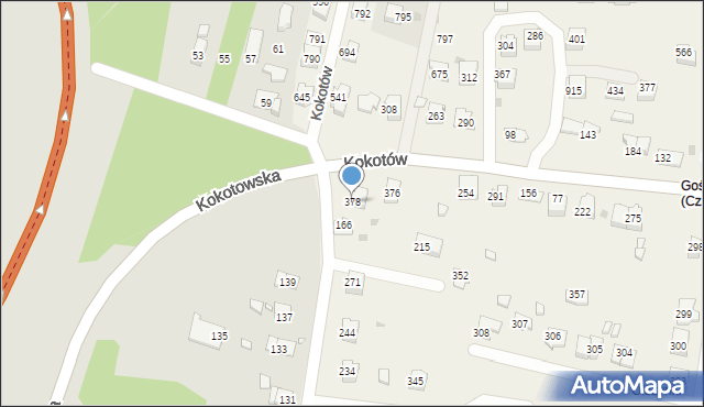 Czarnochowice, Czarnochowice, 378, mapa Czarnochowice